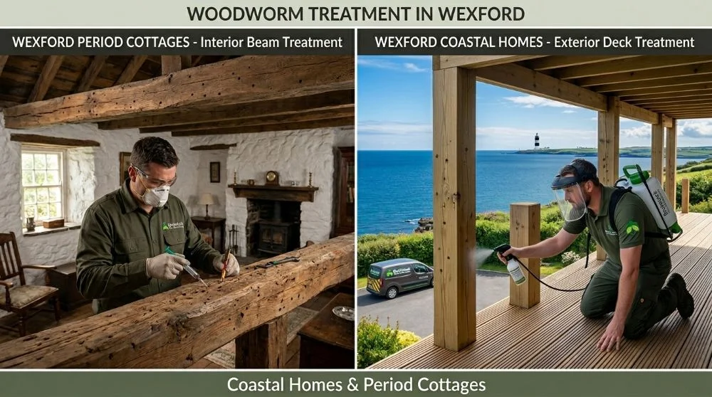 Woodworm Treatment in Wexford: Coastal Homes & Period Cottages